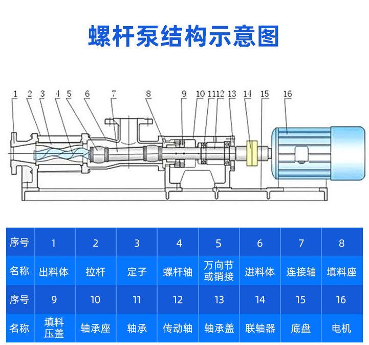 GF型不銹鋼單螺桿泵結構圖紙 GF型不銹鋼單螺桿泵結構圖紙